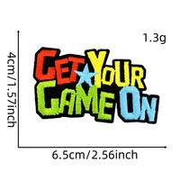 Patch en chenille thermocollant pour jeux vidéo, patchs en sequins brodés, impression par transfert thermique, patchs en sequins en feutre