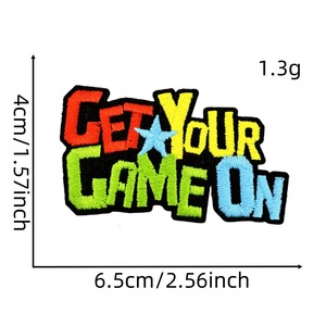 Patch en chenille thermocollant pour jeux vidéo, patchs en sequins brodés, impression par transfert thermique, patchs en sequins en feutre - Product Image 5