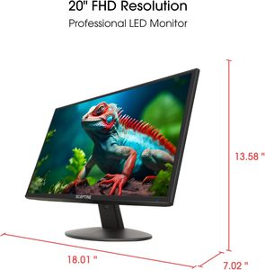 Màn hình siêu mỏng 20 "1600x900 75Hz Loa tích hợp 2X <span class=keywords><strong>VGA</strong></span> máy 170 góc nhìn rộng màu đen (Ngang) - Product Image 2