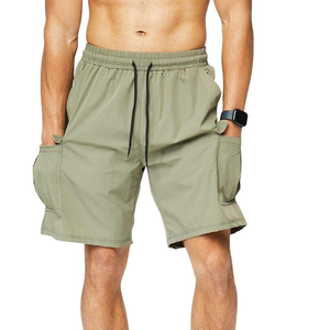 Pantalones cortos deportivos talla estadounidense logotipo personalizado secado rápido entrenamiento atlético correr ligero hombres Beath Wear deportes gimnasio pantalones cortos con bolsillos - Product Image 1