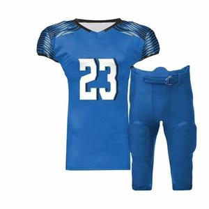 Uniforme de football américain sublimé en polyester 100% personnalisé Ensemble de maillots et shorts nouveau design Style respirant 2025 - Product Image 3