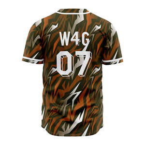 Personnaliser le maillot de baseball Transfert de chaleur Respirant Plus Size Maillots de softball personnalisés Uniforme de sport Bouton complet Streetwear - Product Image 6