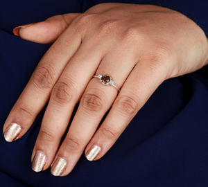 แหวนสโมคกี้อัญมณีสีเงินแท้925คุณภาพดีแหวนพลอยสโมคกี้ธรรมชาติเครื่องประดับเงินอินเดียสำหรับซัพพลายเออร์แหวนสโมคกี้ - Product Image 6