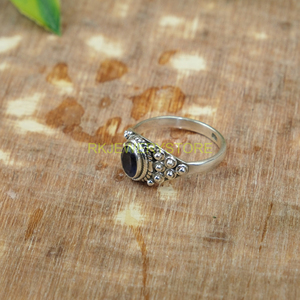 Bague de créateur en argent sterling 925 avec pierre précieuse bleue iolite naturelle, faite à la main, pour femmes - Product Image 4