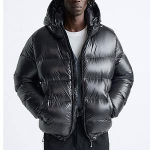 Top Selling Premium Quality Winter <b>Black</b> Puffer <b>Coat</b> Streetwear Winter Jacket Hooded <b>Men</b> Down Jacket 2025 - Product Image 1