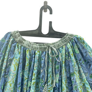 กระโปรงผ้าฝ้ายสไตล์โบฮีเมียนสำหรับผู้หญิงกระโปรงผ้าฝ้ายสไตล์พื้นเมืองโบฮีเมียนมือไม่เหมือนใครพิมพ์ลายดอกไม้เย็บปะติดปะต่อกันดีไซน์พลิ้วไหวใส่สบาย - Product Image 1