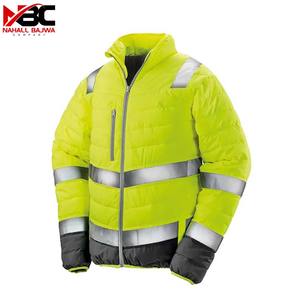 Logo personnalisable haute visibilité jaune doux pour veste de sécurité réfléchissante LED Flash imperméable Polyester coton toutes tailles - Product Image 1