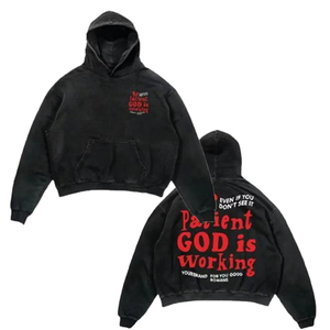 เสื้อฮู้ดดี้โอเวอร์ไซส์ผ้าฝ้าย 100% ลายกราฟิกของตัวเอง ราคาถูก จัดส่งเร็ว รับออเดอร์จำนวนน้อย เสื้อผ้าสตรีทแวร์ ชุดวอร์มผ้าเฟรนช์เทอร์รี่ - Product Image 4