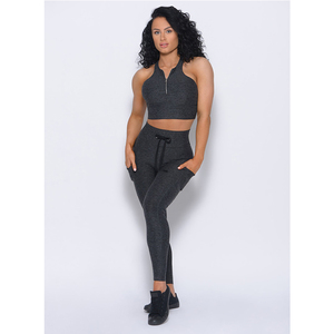 Bless 2025New Women's Gym Sets Transpirable Fitness Yoga Wear Tallas grandes Entrenamiento sin costuras con cintura elástica 2 PCS al por mayor - Product Image 1