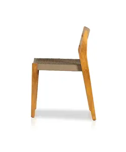 Minimalist Modern Outdoor <b>Teak</b> Wood Durable Stacker Dining <b>Chair</b> Outdoor Hotels Parks Farmhouses Courtyards Apartments Villas - Product Image 2