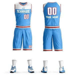 Uniforme de basket-ball en polyester 100% avec logo personnalisé Ensembles de vêtements de sport respirants à séchage rapide Équipe de sport Service OEM à impression numérique - Product Image 6