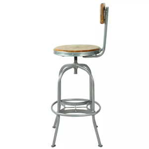 Taburete de mostrador moderno con marco de metal Silla de Bar giratoria para uso en el hogar y el hotel - Product Image 3