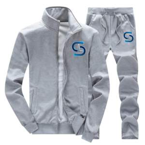 Survêtement de sport pour hommes Survêtement à rayures en polyester Survêtement pour hommes Jogging d'hiver à fermeture éclair complète - Product Image 2