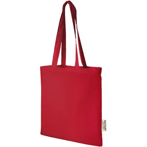 Sac fourre-tout en coton recyclé Madras, sac fourre-tout durable pour gadgets, pour une utilisation promotionnelle - Product Image 5