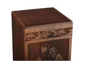 Árbol de la vida de palisandro artesanal Caja de madera de la vida Cremación personalizada para cenizas grande - Product Image 6