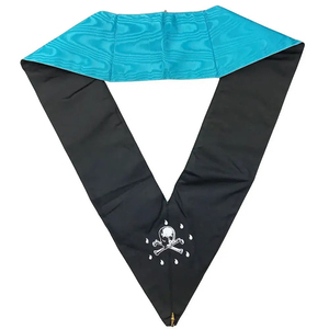 Masonic Provincial Grand Lodge Officer Collar in Blue with Gold Trim with Hanging the Jewel & with Foam Inside of Collar Ronpex - Product Image 2