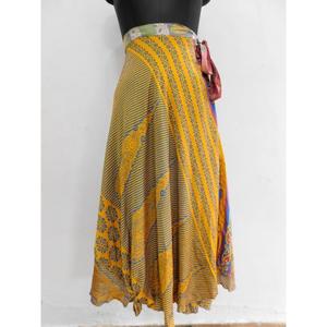 Handmade Cổ Điển Có Thể Đảo Ngược Lụa Bọc Váy Floral In 2-Lớp Ma Thuật Wrapron Miễn Phí Kích Thước Bãi Biển Saree - Product Image 2