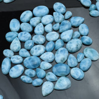 Cabochon LARIMAR bleu pierres précieuses naturelles pour la fabrication de bijoux taille libre coupe ovale pour boucles d'oreilles bagues pendentif toutes tailles formes
