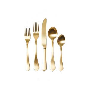 Royal <b>Gold</b> Polished Stainless Steel Brass Modern Flatware Dinner Dinnerware Set Forks Spoons Knives Flatware Steel Cutlery Set - Product Image 5