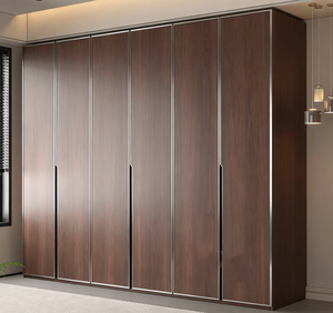 Armoire en bois prête à <span class=keywords><strong>assembler</strong></span>, meubles de chambre à coucher avec plusieurs compartiments, tringles à vêtements et tiroirs pour petit espace - Product Image 5