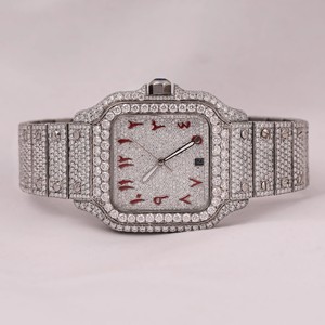 Montre de luxe pour homme Bracelet en or rose de créateur Attractive Iced VVS Cut Lab Grown Moissanite Diamond Classic Style Loose Gemstones - Product Image 1