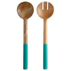Offre Spéciale couleur personnalisée poignée en résine cuillère de service bois haute qualité résine et bois Gadget de cuisine 2024 vaisselle ensemble de cuillère de service - Product Image 5