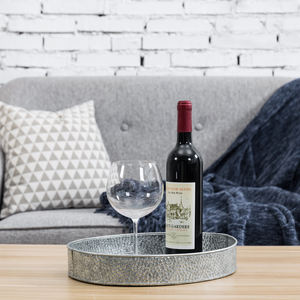 ถาดเสิร์ฟอาหารและเครื่องดื่มโลหะชุบสังกะสีสีเงินสำหรับเครื่องครัวในบ้านและงานแต่งงาน - Product Image 3