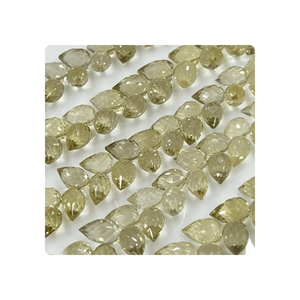 Direct fabricant de 8 pouces de haut de gamme citron Quartz facettes Briolette larme 6mm pierre perle rubis pour la fabrication de bijoux 7x9 - Product Image 6