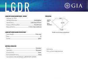 2.54 Carat Lab Grown Diamant Ovale Cut Blanc D Couleur VVS1 Clarté Diamant DIY Fabrication de Bijoux Pierre Blanc Ovale Forme CVD Diamant - Product Image 2