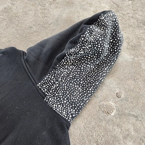 Sweat à capuche surdimensionné à fermeture éclair en tissu épais de style streetwear avec logo personnalisé de haute qualité Y2K délavé à l'acide et orné de strass pour hommes - Product Image 5