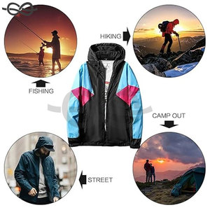 Veste coupe-vent rétro vintage à capuche zippée pour hommes des années 90 coupe-vent léger Style classique Protection confortable - Product Image 2