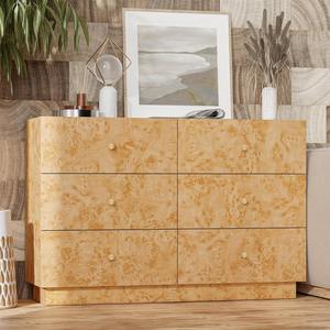 Özel geniş 6 çekmece ahşap çekmeceli dolap Metal kolları ve yatak odası için istikrarlı tabanı ile Modern şifonyer - Product Image 3