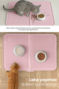 Alfombrilla para arena de gatos Ata Home de silicona multicolor, tamaño grande 40x60, con pala frontal y diseño de piscina lavable - Product Image 6