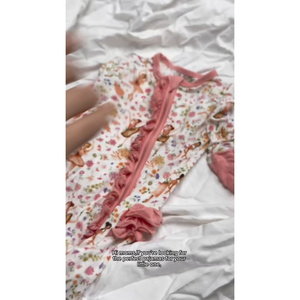 Chaussons décontractés en bambou pour bébés filles avec fermeture éclair bidirectionnelle, technique de tricot - Product Image 3