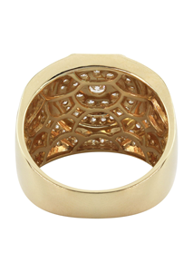 Bague de luxe pour homme en or 10K 14K 18K Bague Hip Hop tendance VVS Lab Grown Full Diamond avec Alphabet arrondi Bijoux fantaisie Cadeau - Product Image 3