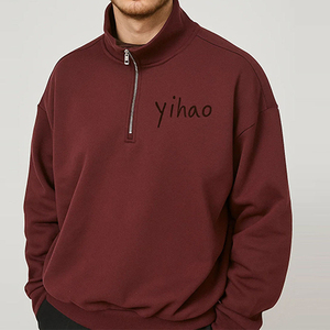 Mens <b>Sweatshirt</b> Custom Logo Thick Heavy Printed <b>Fleece</b> 400Gsm 500Gsm Oversize Heavy Weight - Product Image 1