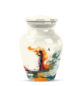 Urna funeraria de golf para cenizas, urna de cremación de recuerdo para cenizas de bebé, urna conmemorativa para cenizas humanas, funeral, negro, tamaño personalizado, blanco - Product Image 5