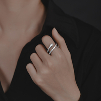 Bijoux en argent Sterling Offre Spéciale plaqué or 18k, bague serpent de luxe, bague en Zircon, personnalité, double cerceau réglable pour femmes, 925