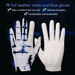 100% gants de golf unisexes en cuir véritable toutes saisons couverture en cuir avec poignée ferme sport main gauche et droite - Product Image 5