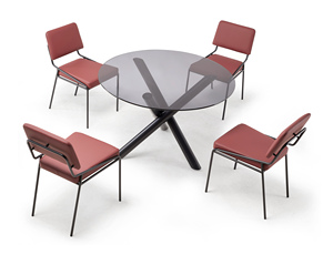 Glass <b>Dining</b> <b>Tables</b> with Metal Base from Turkiye - Product Image 3
