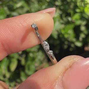 Open <b>Gap</b> Style Marquise and Round Diamond Band Elegant Diamond Rings - Product Image 2