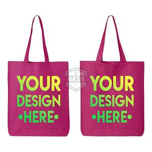 Sac fourre-tout personnalisé personnalisable avec votre conception Photo et texte Nouveau style de poignée en coton uni pour le shopping - Product Image 4