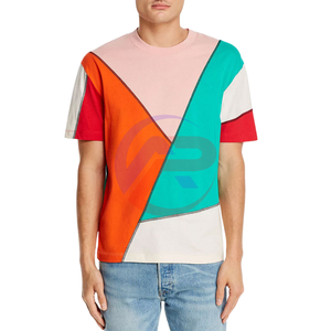 เสื้อยืดผ้าคอตตอนหลายแผงสำหรับผู้ชายเสื้อทรงสลิมฟิตสำหรับ100% พิมพ์โลโก้ตามสั่ง - Product Image 5