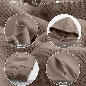 Sweat à capuche en molleton de coton mélangé pour femmes Streetwear pull 100% sweat à capuche en coton pour hommes et sweats personnalisés - Product Image 2