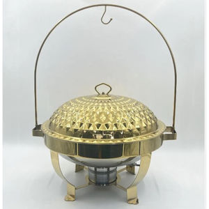 Elegance Gold Stainless Steel Chaffing Dish Round Hanging <b>Buffet</b> <b>Server</b> <b>Food</b> <b>Warmer</b> for Party Events Use - Product Image 6