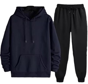 Conjunto de Pantalones y Sudadera con Capucha de Felpa 100% Algodón, Cómodo, Transpirable, Holgado, Unisex, Ropa Deportiva para Hombre, Color Sólido, Maternidad - Product Image 3
