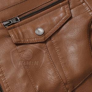 Veste en cuir pour homme, coupe ajustée élégante, respirante, produits très demandés, vestes en cuir pour homme, vêtements de mode d'hiver - Product Image 4