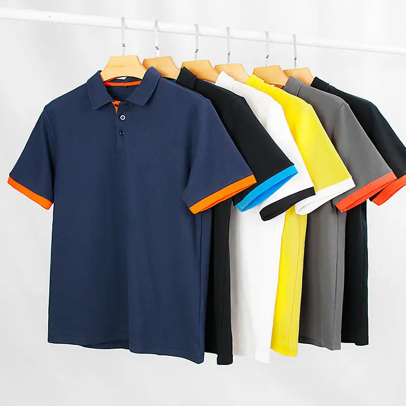 Magliette da Golf sportive in cotone a manica corta da uomo con colori personalizzati ricamati da uomo traspiranti top Polo da uomo