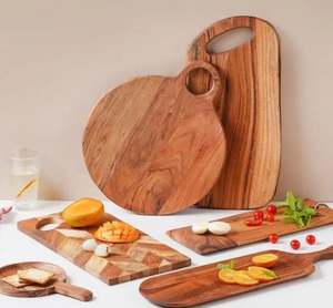 Tabla de cortar de madera estándar reversible al por mayor que combina practicidad y elegancia para adaptarse tanto al uso informal como formal - Product Image 2