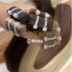 Extensiones de Cabello Virgen Vietnamita con Cinta Adhesiva, Textura Rizada y Lacia, Puntas Completas, Doble Trama a Máquina, Todos los Colores, Permanente para Salón - Product Image 1